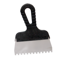 Шпатель с черной ручкой нерж.сталь  150,зуб 6*6мм