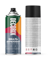 Эмаль акриловая универсальная черный матовый 520 мл DECORIX