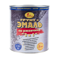 Грунт-эмаль по ржавчине 3 в 1 чёрная 3л Новбытхим