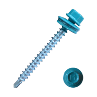 Саморез кровельный Daxmer 4,8*50 морская волна  RAL 5021 сверло №1