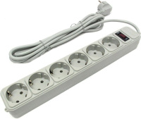 Сетевой фильтр ПВС 3х1 6 роз. 5м 16А выкл. земля, штор, предохр. EKF