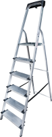 Стремянка алюминиевая с лотком-органайзером, ступень 130 мм, 1х6 (1,25 1,99 3,25)