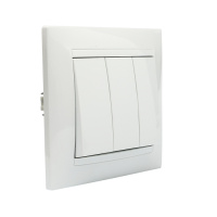 Выключатель СУ 3 кл. 10А бел. керамика TDM Таймыр