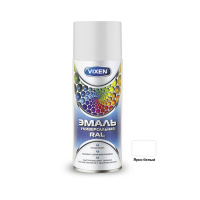 Эмаль универсальная  ярко-белый (RAL 9016)  520мл VIXEN