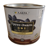 Грунт-эмаль 3 в 1 Лакра Красно-коричневый 1,7кг Л-С