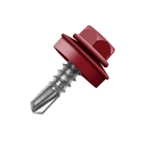 Саморез по металлу Daxmer 5,5*25 винно-красный RAL 3005 сверло №3