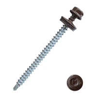 Саморез кровельный Daxmer 4,8*70 шоколадно-коричневый RAL 8017 сверло №1