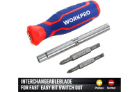 Отвертка 6в1 WORKPRO