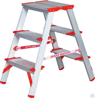 Стремянка двухсторонняя NV500 3 ступени (0,66, 2,44, 0,42)