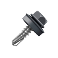 Саморез по металлу Daxmer 5,5*25 графит RAL 7024 сверло №3
