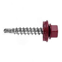 Саморез кровельный Daxmer 4,8*70 винно-красный RAL 3005 сверло №1