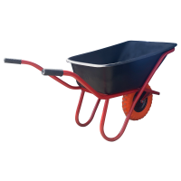 Тачка строительная 1-колесная 110 л с поддержкой корыта антиударная колесо бескамерное 4,00-8