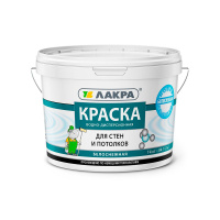 Краска акриловая для стен и потолков Лакра Белоснежный 14кг