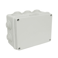 Коробка распред. 190х140х70 мм ОУ с крышкой IP44, 10 входов инд. TDM