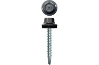 Саморез кровельный Daxmer 4,8*35 графит  RAL 7024 муар сверло №1
