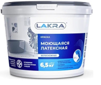 Краска моющаяся латексная Лакра Белоснежный 6,5кг