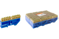 Шина нул. с изолят. на DIN-рейку 8x12мм стойка бол. 10 отв. TDM