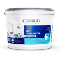 Краска акриловая для потолков Лакра Белоснежный 6,5кг