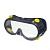 Очки защитные, закрытый тип, черный корпус, желтые клапаны, непрямая вентиляция Usp