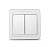 Выключатель СУ 2кл. бел. (пласт.осн.) UNIVersal Валери