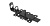 Задвижка дверная ЗД-110-Пр-SL (проушины) черный матовый
