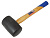 Киянка резиновая 650 г, черная резина, деревянная рукоятка Usp
